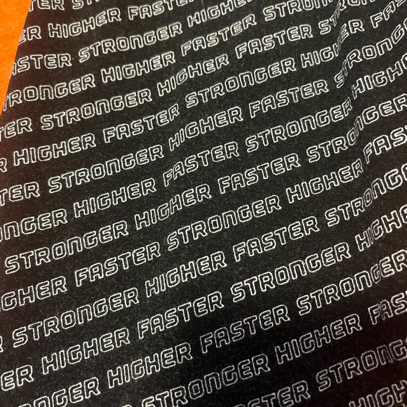 Retro high rise sporty motivational organic cotton leggings EUC - Picture 3 of 8